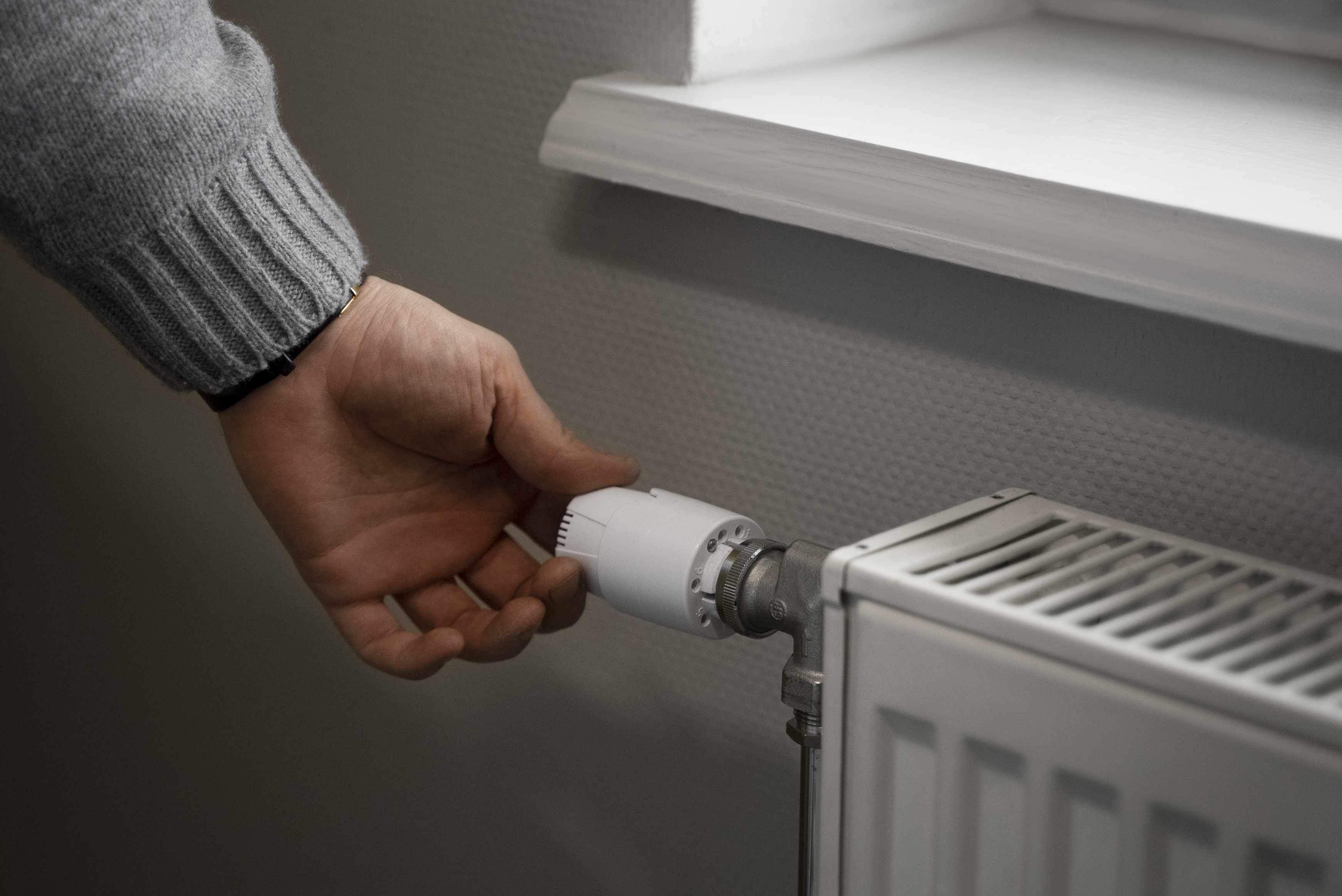 Le régulateur du chauffage placé sur « Off » pour arrêter l’installation à l’arrivée des beaux jours.